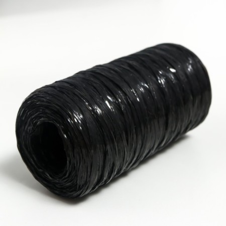 Yarn "for knitting washcloths" 100% polypropylene 300m/75 ± 10 g in the shape of a cylinder (black)-2