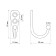 Hook furniture tundra TKO023, one -rod, black color, 10 pcs TMP