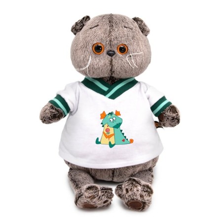 Soft toy "Basik in a T -shirt with a dragon", 30 cm