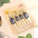 Set of candles for the cake, 7 pcs "Champagne", black, golden