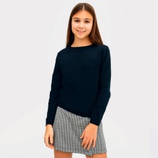 Jumper for a girl school, dark blue color, height 134 cm