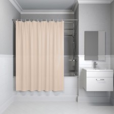 Штора для ванной комнаты IDDIS, PE P01PE18i11, 200х180 см, бежевый