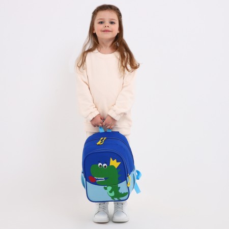 Baby backpack on lightning, blue/blue color-5