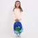 Baby backpack on lightning, blue/blue color