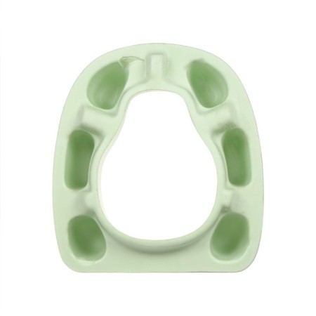 Silent toilet seat, for elderly and low -mobility, 42 × 38 cm, polyurethane foam, green-8