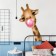Sticker Plastic Interior color "Giraffe and bubble from elastic band" 30x45 cm
