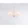 Suspended chandelier with lampshade and crystal Ambrella Light, Modern, TR4603, 5HE27, white color