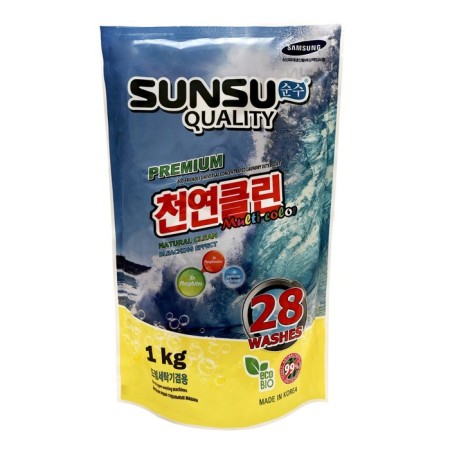 Sunsu-Q washing powder, concentrated, for washing colored linen, 1 kg