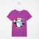Children's T -shirt, purple color/penguin, height 134 cm