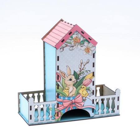 Tea house "Easter", 20 x 20 x 8.6 cm.-5