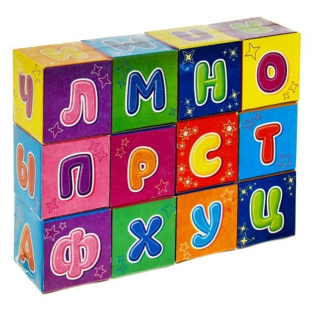 ABC cubes, 12 pcs., According to Montessori Methods-1
