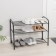 Shoe stand, 3 tiers, 65 × 32 × 48.5 cm, black color