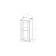 Cabinet hinged with a Noktyurn showcase 300x300x720 white/dark concrete/anthracite