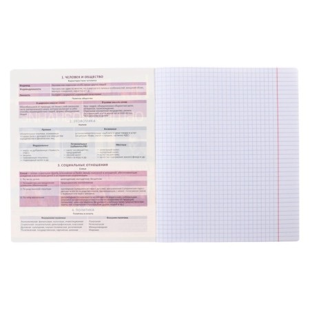 Subject notebook, 36 sheets, cage, social studies, erichkrause "Timeline", coated cardboard, Blok Offset 100%, information block-2