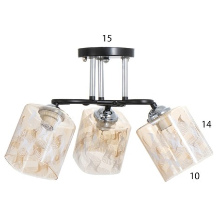Arnella chandelier 3he27 40W Black 50x50x27 cm Bayerlux-3