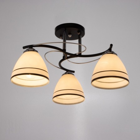 Chandelier 2026/3 E27 60W black+chrome 45x45x25 cm Bayerlux-1