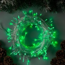 Garland “thread” 20 m, IP20, transparent thread, 200 LED, green glow, 8 modes, 220 V