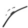 AZARD Zebra wiper brush, 23 "/ 590 mm, frameless, 4 adapters