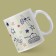 Ceramic "drawing" mug, 320 ml, white color