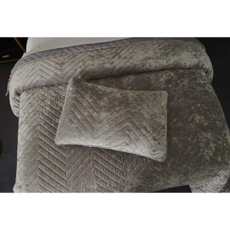 A set with a blanket "Fernand", size 240x260 cm, 50x70 cm - 2 pcs, beige color-4