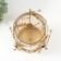 Climber Metal, glass for 1 candle "branches with balls" d = 10 cm gold 20 cm