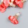Decor for creativity Textile "Flower with pearls. Coral" set 10 pcs 2.5 cm