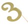 Topper in the cake "3", color gold