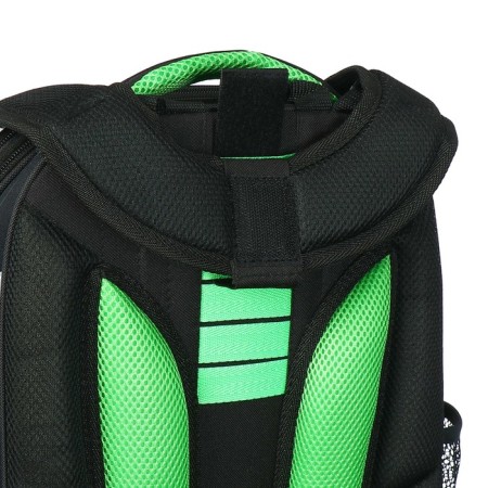 School backpack 38 x 30 x 16 cm, ergonomic back, stavia "drone", black-10