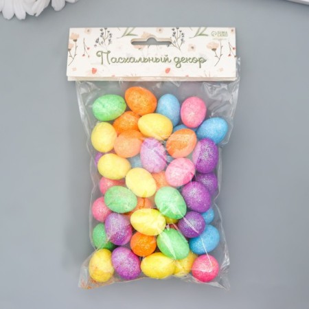 Easter "egg - shine" set 50 pcs multi -colored 2.5x1.8x1.8 cm-2