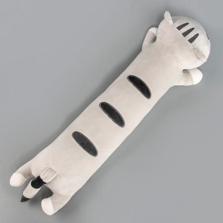 Soft toy "cat", 60 cm, gray color-4