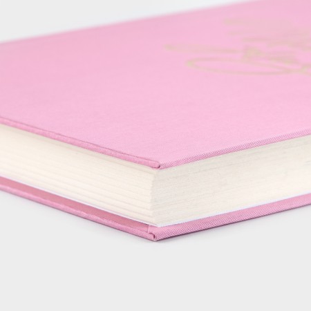 Interviewing A5, 144 sheets, solid cover, pink textiles-1