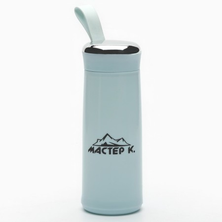 Water bottle, 400 ml, "Master K", glass, blue