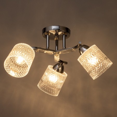 Ceiling chandelier "Amis" E27 3x40W chrome 47x47x22cm-2