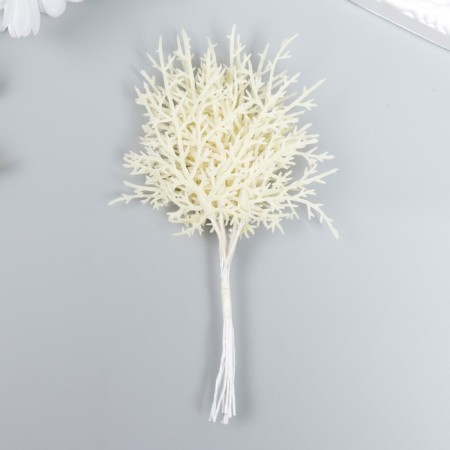Artificial plant for creativity "Juniper" 1 bouquet = 10 branches white 15 cm