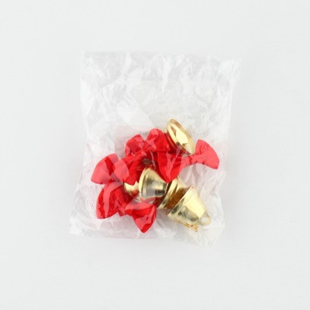 A bell on a pin with a bow for graduation, red, d = 2.6 cm-4