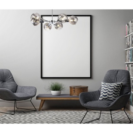 Ceiling EVOLUCE lamp. Sle155102-06. Gentore. 6x60 watts, E14, 65x65x35.5 cm, chromium color-21