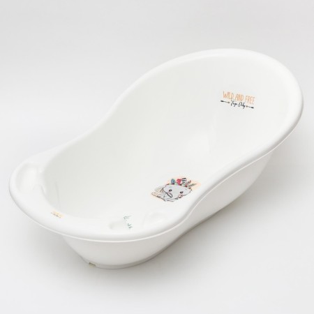 Bulbed Baby 86 cm., “Wild West Elephant”, with a drain, white color