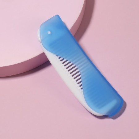 The comb is folding, 9.6 × 2.8 cm, blue/white color-4
