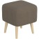 Mono Mini banquet, 420 × 420 × 460 mm, velor, nut color
