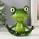 Souvenir Polystone Lak "Frog -Yog" Head on the spring 12x12.5x7.5 cm