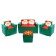 Game set of furniture "Sun", 2 chairs, puff, sofa, mix