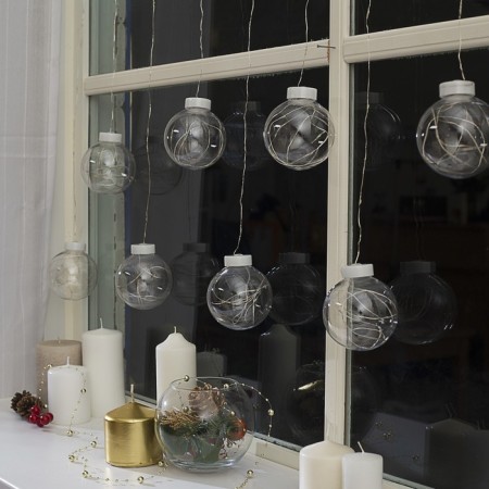 Garland "fringe" 2.5 × 0.7 m dews with nozzles "balls", ip20, silver thread, 150 LED, glow of multi, 12 V-2