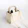 Bag Female Tout with zipper, milk color