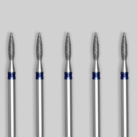 Diamond cutters for manicure "Flame", medium grain, D 2 × 8 mm, 5 pcs-2