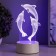 Sensor Lamp "dolphins" LED 7 USB colors/from batteries white RISALUX