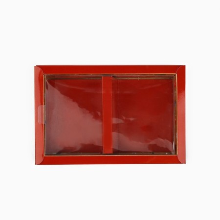 Folding box with a plastic lid “Happy New Year!”, 16.5 x 11 x 4 cm, New Year-1