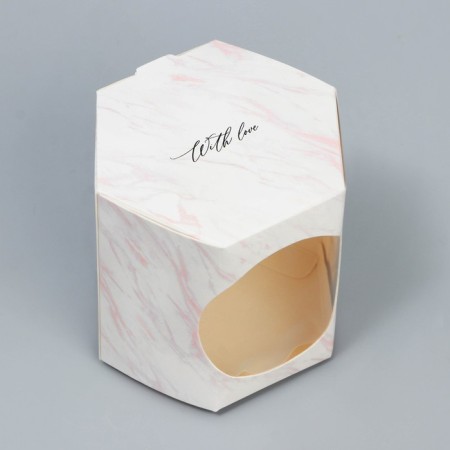 Bonbonniere box, gift packaging, “marble”, 8 x 7.5 x 6 cm-2