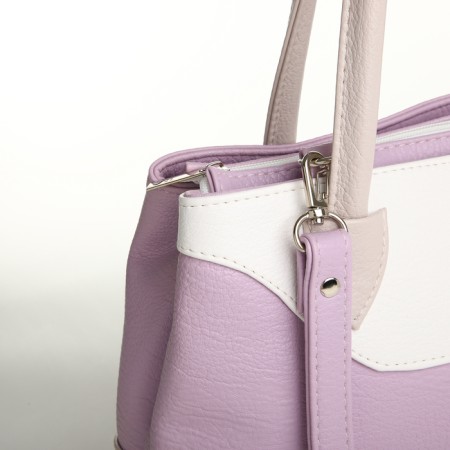 Women's bag with lightning, white/lilac color-4