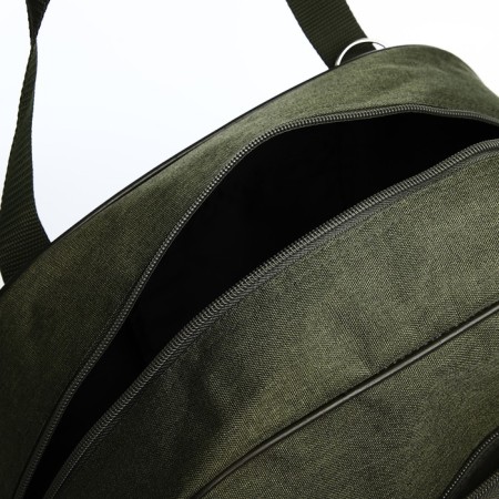 Road bag with lightning, external pocket, long belt, green color-2