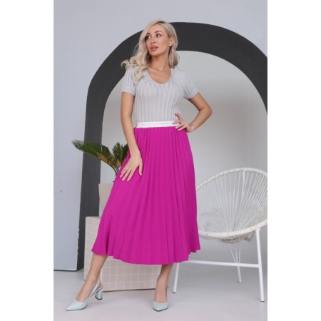 Female skirt, size 46, fuchsia color-2